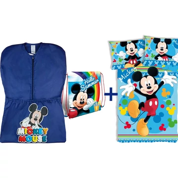 3 részes Disney Mickey ovis szett kék ovis zsákkal, Mickey hátizsákos tornazsákkal és Mickey egér mintás ovis ágyneműhuzattal. 3 részes Disney Mickey ovis szett kék ovis zsákkal, Mickey hátizsákos tornazsákkal és Mickey egér mintás ovis ágyneműhuzattal.