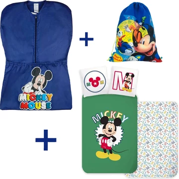 3 részes Disney Mickey ovis szett kék ovis zsákkal, Mickey hátizsákos tornazsákkal és Mickey egér mintás ovis ágyneműhuzattal. 3 részes Disney Mickey ovis szett kék ovis zsákkal, Mickey hátizsákos tornazsákkal és Mickey egér mintás ovis ágyneműhuzattal.