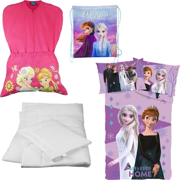 Disney Jégvarázs 4 részes ovis zsák szett: rózsaszín ovis zsák, Jégvarázs "Elsa & Anna" hátizsákos tornazsák, Jégvarázs mintás ovis ágyneműhuzat és hozzá illő paplan-párna szett. Disney Jégvarázs 4 részes ovis zsák szett: rózsaszín ovis zsák, Jégvarázs "Elsa & Anna" hátizsákos tornazsák, Jégvarázs mintás ovis ágyneműhuzat és hozzá illő paplan-párna szett.