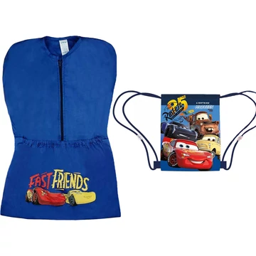 Disney Verdák ovis zsák és a hozzá illő tornazsák, kék színben, 'Fast Friends' mintával Disney Verdák ovis zsák és a hozzá illő tornazsák, kék színben, 'Fast Friends' mintával