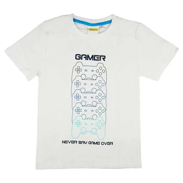 Rövid ujjú fiú póló "Gamer" felirattal