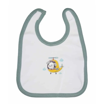 Tépőzáras előke állatos mintával