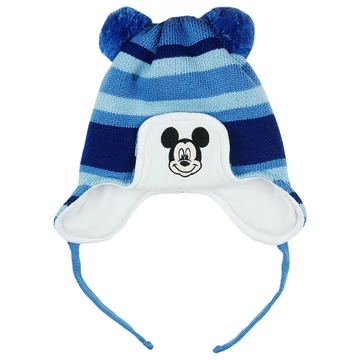Disney Mickey csíkos| kötött| bélelt| bojtos sapka Disney Mickey csíkos| kötött| bélelt| bojtos sapka