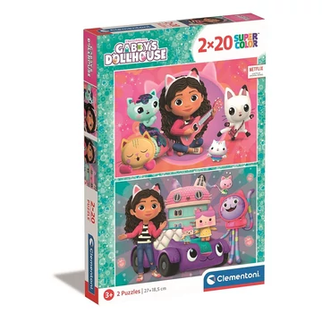 Gabi babaháza Cat-world 2x20 db-os puzzle Clementoni Gabi babaháza Cat-world 2x20 db-os puzzle Clementoni