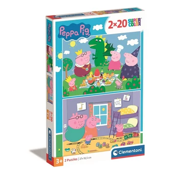 Peppa malac Dragon 2x20 db-os puzzle Clementoni Peppa malac Dragon 2x20 db-os puzzle Clementoni