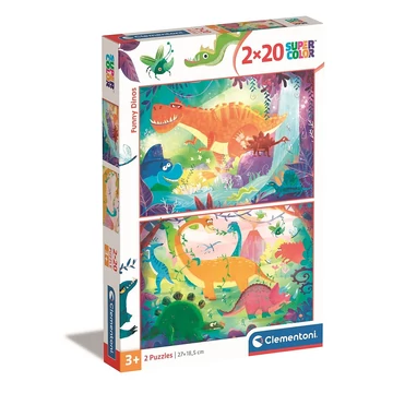 Dinoszaurusz Funny 2x20 db-os puzzle Clementoni Dinoszaurusz Funny 2x20 db-os puzzle Clementoni