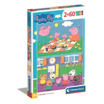 Peppa malac Picnic and School 2x60 db-os puzzle Clementoni Peppa malac Picnic and School 2x60 db-os puzzle Clementoni