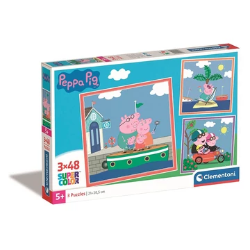 Peppa malac Relaxing 3x48 db-os puzzle Clementoni Peppa malac Relaxing 3x48 db-os puzzle Clementoni
