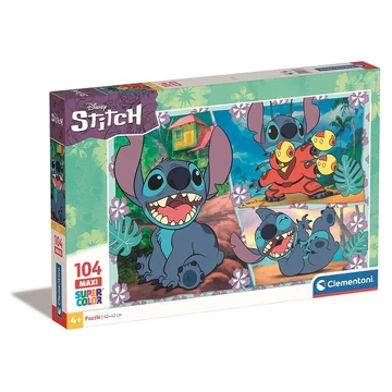 Disney Lilo és Stitch, A csillagkutya Plasma Blaster 104 db-os maxi puzzle Clementoni Disney Lilo és Stitch, A csillagkutya Plasma Blaster 104 db-os maxi puzzle Clementoni