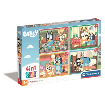 Bluey Play All Day 4 az 1-ben puzzle Clementoni Bluey Play All Day 4 az 1-ben puzzle Clementoni