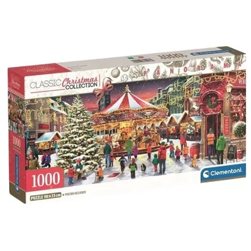 Karácsonyi falu Village 1000 db-os panorama puzzle Clementoni Karácsonyi falu Village 1000 db-os panorama puzzle Clementoni
