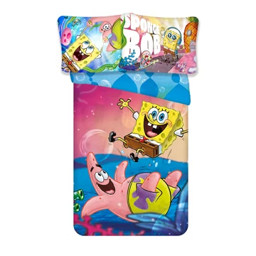 SpongyaBob Fun ágyneműhuzat 135×200cm, 80×80 cm SpongyaBob Fun ágyneműhuzat 135×200cm, 80×80 cm