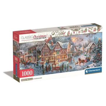 Karácsonyi falu Getting Ready 1000 db-os panorama puzzle Clementoni Karácsonyi falu Getting Ready 1000 db-os panorama puzzle Clementoni