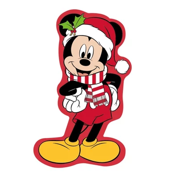 Disney Mickey Jolly karácsonyi 3D formapárna, díszpárna 35 cm Velúr Disney Mickey Jolly karácsonyi 3D formapárna, díszpárna 35 cm Velúr