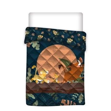 Disney Az Oroszlánkirály Hakuna Matata steppelt ágytakaró, paplan 140x200cm Disney Az Oroszlánkirály Hakuna Matata steppelt ágytakaró, paplan 140x200cm