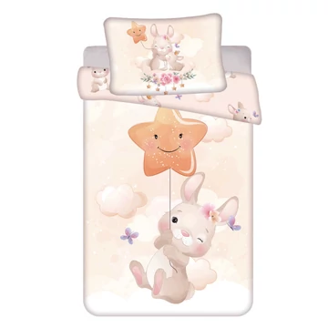 Nyuszi Star gyerek, ovis ágyneműhuzat 100x135 cm, 40x60 cm Nyuszi Star gyerek, ovis ágyneműhuzat 100x135 cm, 40x60 cm