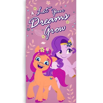 Én kicsi pónim Dreams Grow fürdőlepedő, strand törölköző 70x140cm Én kicsi pónim Dreams Grow fürdőlepedő, strand törölköző 70x140cm