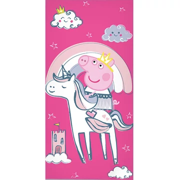 Peppa malac Unicorn fürdőlepedő, strand törölköző 70x140cm Peppa malac Unicorn fürdőlepedő, strand törölköző 70x140cm