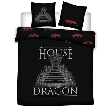 Sárkányok Háza Black dupla, kétszemélyes ágyneműhuzat 240×220cm, 63x63 cm Microfibre Sárkányok Háza Black dupla, kétszemélyes ágyneműhuzat 240×220cm, 63x63 cm Microfibre