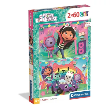 Gabi babaháza Glittery Day 2x60 db-os puzzle Clementoni Gabi babaháza Glittery Day 2x60 db-os puzzle Clementoni