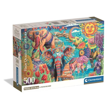 Elefánt Carnival 500 db-os Compact puzzle Clementoni Elefánt Carnival 500 db-os Compact puzzle Clementoni