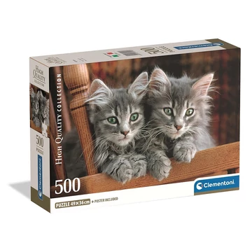 Cicás Cozy Cat 500 db-os Compact puzzle Clementoni Cicás Cozy Cat 500 db-os Compact puzzle Clementoni