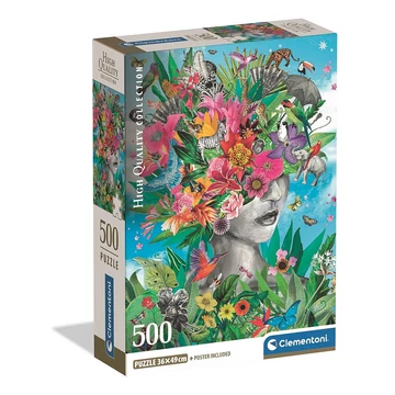 Virágzó gondolatok Head in Jungle 500 db-os Compact puzzle Clementoni Virágzó gondolatok Head in Jungle 500 db-os Compact puzzle Clementoni