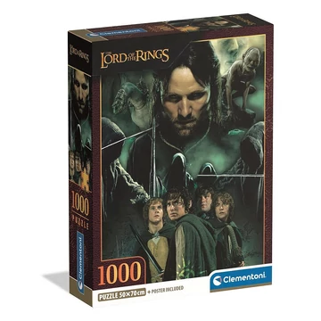 A Gyűrűk Ura Aragorn & Hobbits 1000 db-os Compact puzzle Clementoni A Gyűrűk Ura Aragorn & Hobbits 1000 db-os Compact puzzle Clementoni