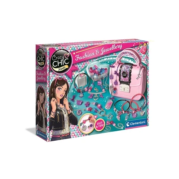 Crazy Chic Jewels ékszerkészítő szett kézitáskával Clementoni Crazy Chic Jewels ékszerkészítő szett kézitáskával Clementoni