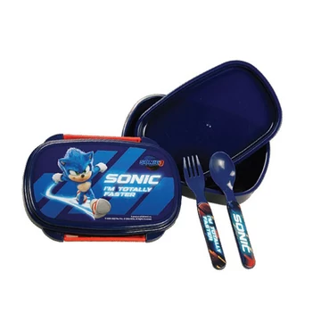 Sonic a sündisznó Faster szendvicsdoboz + evőeszköz szett Sonic a sündisznó Faster szendvicsdoboz + evőeszköz szett