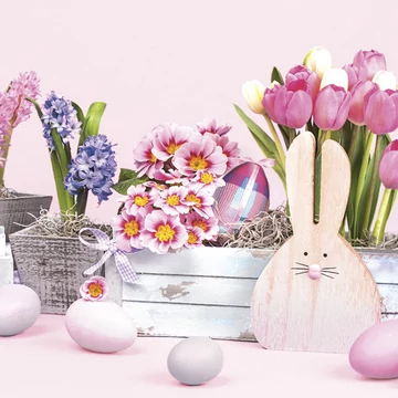 Húsvét Wooden Bunny szalvéta 20 db-os 33x33 cm