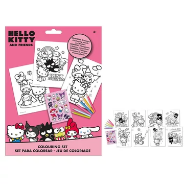 Hello Kitty Friends színező szett matricával Hello Kitty Friends színező szett matricával