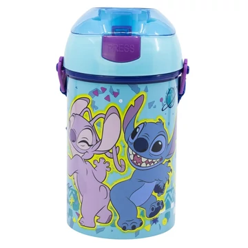 Disney Lilo és Stitch, A csillagkutya Dance műanyag szívószálas kulacs akasztóval 450 ml Disney Lilo és Stitch, A csillagkutya Dance műanyag szívószálas kulacs akasztóval 450 ml