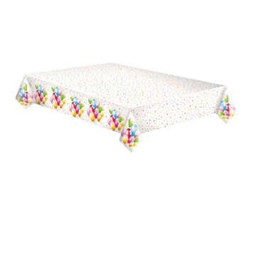 Színes Birthday Balloons papír asztalterítő 120x180 cm