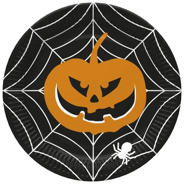 Halloween Scary Black papírtányér 8 db-os 22,7 cm