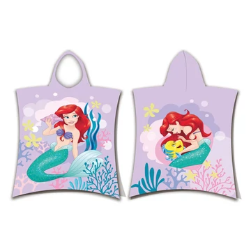 Disney Hercegnők Ariel Pink törölköző poncsó 50x115 cm Disney Hercegnők Ariel Pink törölköző poncsó 50x115 cm