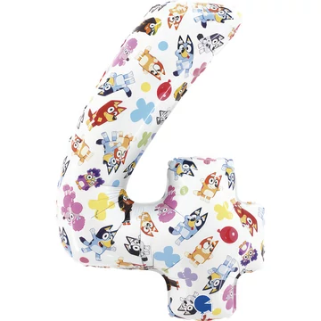 Bluey Friends 4-es szám fólia lufi 66 cm Bluey Friends 4-es szám fólia lufi 66 cm