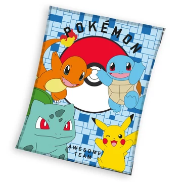 Pokémon Awesome flanel polár takaró 110x140cm Pokémon Awesome flanel polár takaró 110x140cm