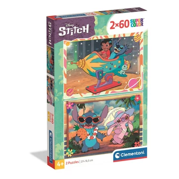 Disney Lilo és Stitch, A csillagkutya Galactic Vacation 2x60 db-os puzzle Clementoni