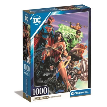 Az Igazság Ligája DC Power 1000 db-os Compact puzzle Clementoni