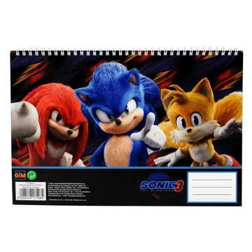 Sonic a sündisznó Hype Man A/4 spirál vázlatfüzet, 30 lapos Sonic a sündisznó Hype Man A/4 spirál vázlatfüzet, 30 lapos