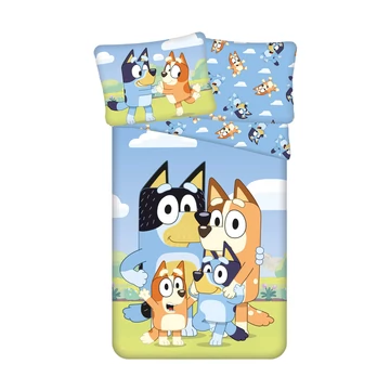 Bluey Happy Family ágyneműhuzat 140×200cm, 70x90 cm Bluey Happy Family ágyneműhuzat 140×200cm, 70x90 cm