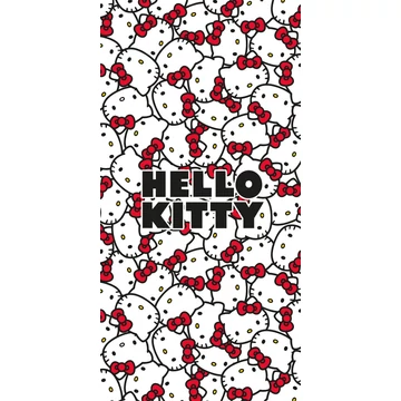 Hello Kitty Red Bows fürdőlepedő, strand törölköző 70x140cm Hello Kitty Red Bows fürdőlepedő, strand törölköző 70x140cm