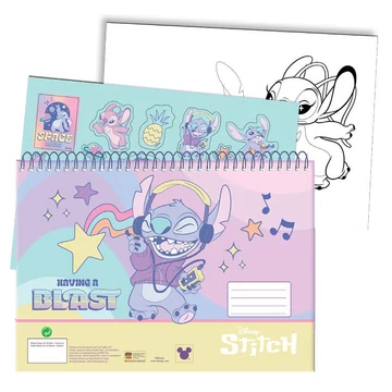Disney Lilo és Stitch, A csillagkutya Blast A/4 spirál vázlatfüzet 40 lapos matricával Disney Lilo és Stitch, A csillagkutya Blast A/4 spirál vázlatfüzet 40 lapos matricával