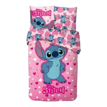 Disney Lilo és Stitch, A csillagkutya Rose Heart ágyneműhuzat 140×200cm, 65x65 cm Disney Lilo és Stitch, A csillagkutya Rose Heart ágyneműhuzat 140×200cm, 65x65 cm