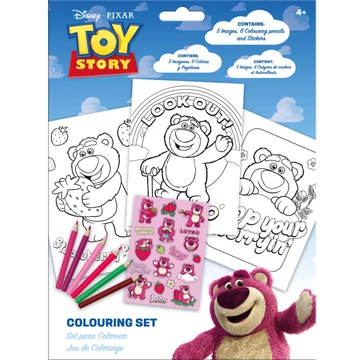 Disney Játékháború Lotso Strawberry színező szett matricával