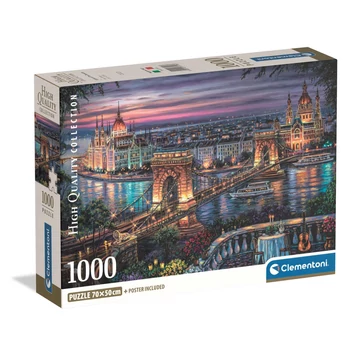 Budapest Lights of the Danube 1000 db-os Compact puzzle Clementoni