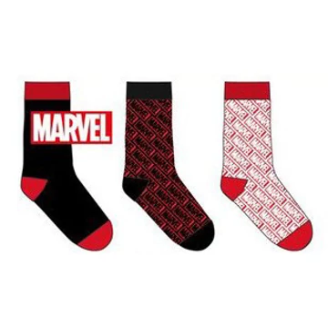 Marvel Black férfi zokni 39/42