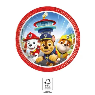 Mancs Őrjárat Rescue Heroes papírtányér 8 db-os 20 cm FSC Mancs Őrjárat Rescue Heroes papírtányér 8 db-os 20 cm FSC