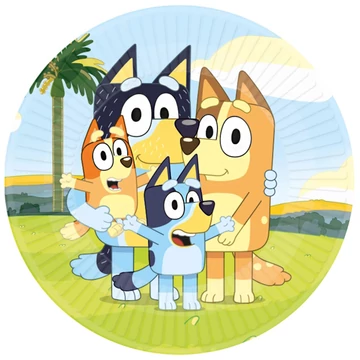 Bluey Joke papírtányér 8 db-os 23 cm Bluey Joke papírtányér 8 db-os 23 cm